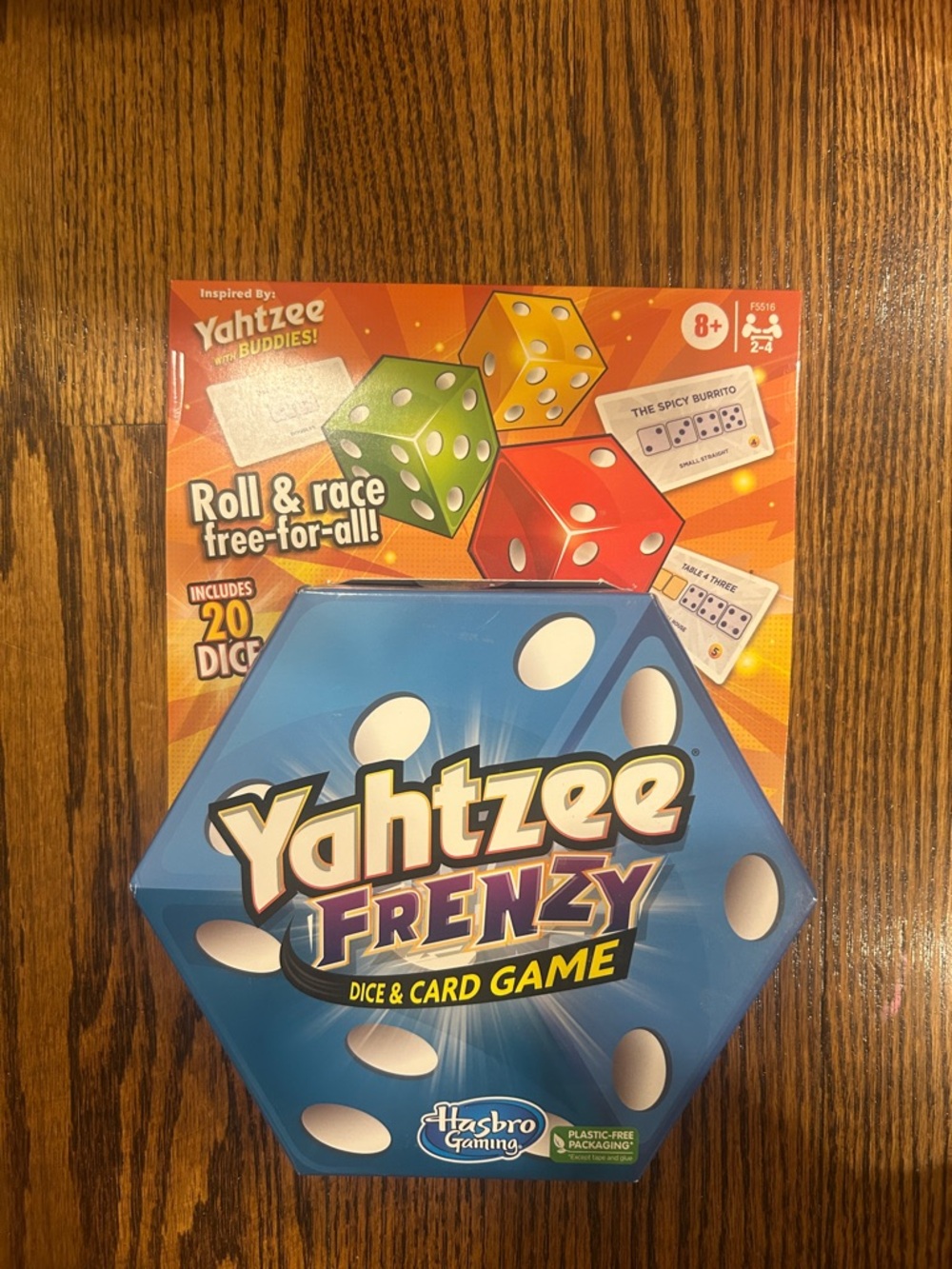 Yahtzee Frenzy Dice & Card Game Roll & Race Free-For-All Incl 20 Dice NEW
